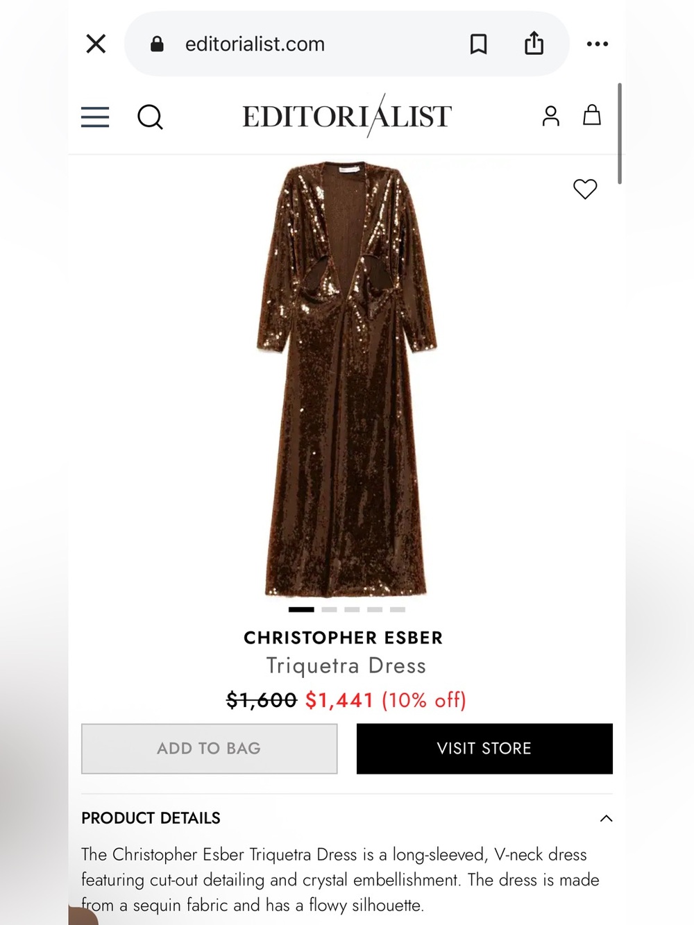Christopher Esber ‘Triquetra Sequined Gown’ - Picture 9 of 10